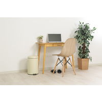 不二貿易 スチール ラウンドペダルペール 12L アイボリー 34742 1個