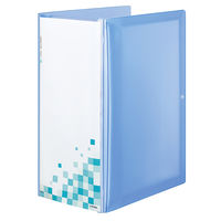 コクヨ ガバット(背幅伸縮ファイル) PP透明表紙 A4タテ 1000枚とじ 青 ブルー フ-PT90NB 1セット(1冊×20)