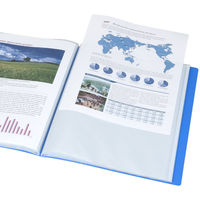 コクヨ　クリヤーブック（ウェーブカット・固定式）　B4タテ40ポケット　青　ブルー　ラ-T574B　5冊