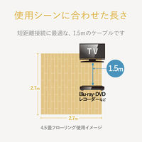 エレコム HDMIケーブル/Premium/スタンダード/1.5m/ブラック CAC-HDPS14E15BK 1個