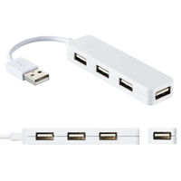 USBハブ USB-A×4ポート バスパワー USB2.0 ホワイト U2H-SN4NBWH エレコム 1個（直送品）