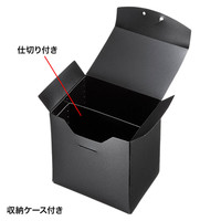 サンワサプライ 収納ケース付き・ブルーレイディスク対応不織布ケース（25枚入り・ブラック） FCD-FBDBX25BK 1個（直送品）