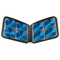 サンワサプライ ブルーレイディスク対応セミハードケース(160枚収納・ブラック) FCD-WLBD160BK 1個