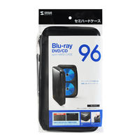 サンワサプライ ブルーレイディスク対応セミハードケース(96枚収納・ブラック) FCD-WLBD96BK 1個