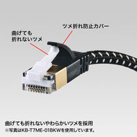 サンワサプライ つめ折れ防止カテゴリ7細径メッシュLANケーブル KB-T7ME-005BKR 1個