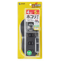 延長コード 電源タップ 5m 2P（ピン） 4個口 ブラック TAP-TSH45SWBKN サンワサプライ 1個