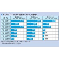 【車上渡し】積水テクノ成型 セキスイコンテナ PZ-0003 17L 透明 PZ3CTM 1セット（5個入）（直送品）