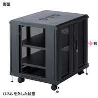 サンワサプライ マルチ収納ラック サーバーラック 高さ700 CP-SVCMULT1 幅700×奥行600×高さ700mm 1台（直送品）