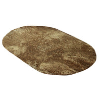 イケヒコ ラグ だ円 無地 シャギー調 『ラルジュ』 ベージュ 約80×185cm 楕円3958779 1枚（直送品）