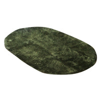 イケヒコ ラグ だ円 無地 シャギー調 『ラルジュ』 グリーン 約80×185cm 楕円3958979 1枚（直送品）