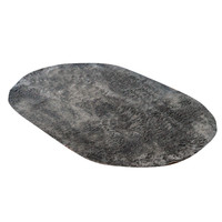 イケヒコ ラグ カーペット 1畳タイプ シャギー調 『ラルジュ』 グレー 約100×150cm 楕円1280200130803 1枚（直送品）