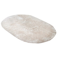 イケヒコ ラグ カーペット 1畳タイプ シャギー調 『ラルジュ』 アイボリー 約100×150cm 楕円1280200140803 1枚（直送品）