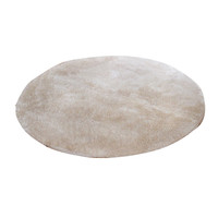 イケヒコ ラグ カーペット 2畳タイプ シャギー調 円形 『ラルジュ』 アイボリー 約185cm 丸1280200140603 1枚（直送品）