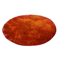 イケヒコ ラグ カーペット 2畳タイプ シャギー調 円形 『ラルジュ』 オレンジ 約185cm 丸1280200200603 1枚（直送品）