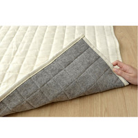 イケヒコ ラグ 3畳タイプ 洗える 無地 『コルム』 アイボリー 約200×250cm ホットカーペット対応  1枚（直送品）