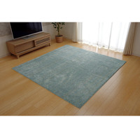 イケヒコ ラグ 2畳タイプ 抗菌 防臭 防ダニ 国産 『イリゼ』 ブルー 約190×190cm 1340630041903 1枚（直送品）