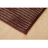 イケヒコ バスマット 洗える吸水 マイクロファイバー『さらり美人2』 ブラウン 2枚セット 約45×60cm（直送品）