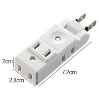 延長コード 電源タップ コンセント 2ピン 4個口 マイクロタップ 薄型 小型 白 AVT-M01-24WH エレコム 1個（直送品）