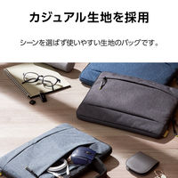 SurfaceLaptopGo パソコンケース 12.4インチ 小物収納 起毛素材 ネイビー BM-IBMSLG20NV エレコム 1個