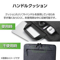 SurfaceLaptopGo パソコンケース 12.4インチ 小物収納 起毛素材 ブラック BM-IBMSLG20BK エレコム 1個