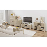 【軒先渡し】ROOMY ローボード 幅1100×奥行400×高さ430mm サンド BY-TV1532-1  1台（直送品）