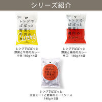 【ロハコ・アスクル限定】1パック4袋入 辛口 レンジでぱぱっと野菜と鶏肉のカレー 180g 1個 オリジナル レトルト オリジナル（わけあり品）