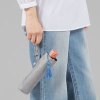 幾何学模様刺しゅうミニ日傘 グレー studio CLIP