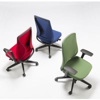 中央可鍛工業 シルエットチェア　多機能メッシュチェア　ランバーサポート付き　レッド1脚（取寄品）