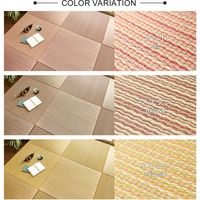 萩原 軽量置き畳 綾川 幅820×奥行820×高さ25mm イエロー 159050233 1セット(12枚入)（直送品）