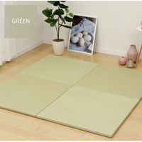 萩原 水拭きできる い草風 置き畳 彩模様 幅820×奥行820×高さ25mm ブラウン 159055691 1セット(6枚入)（直送品）