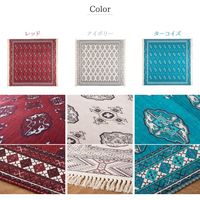 萩原 アンティーク絨毯風 プリントラグ トルクメン 2300×3300mm レッド 240623282 1枚（直送品）