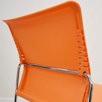 【軒先渡し】宮武製作所 MaD3.14 スタッキングチェア オレンジ SCH-01OR 1セット（4脚入り）（直送品）