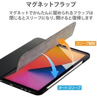 iPad Air (M2) 11インチ/第5世代 ケース レザー 手帳型 2アングル TBWA20WVSABK エレコム 1個