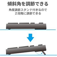 ワイヤレスキーボード 無線 フルサイズ 薄型 メンブレン ブラック TK-FDM110TXBK エレコム 1個（直送品）