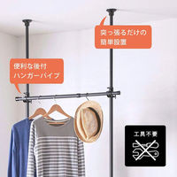 HEIAN SHINDO 突ぱり強力2段ハンガー ホワイト 平安伸銅工業(株) 6セット（直送品）