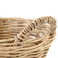 トモ・コーポレーション バスケット ラタン カゴ網 取っ手付き 425423 1個（直送品）