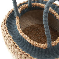 トモ・コーポレーション かご バスケット ジュート&シーグラス 持ち手付き 477894 1個（直送品）