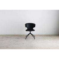 【軒先渡し】東馬 ARM ラウンド(回転)チェア ブラック 54685250 1台（直送品）