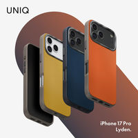 iPhone 17 Pro UNIQ デュアルトーンデザイン スリムPUレザーケース  スチールブルー/チャコール（直送品）
