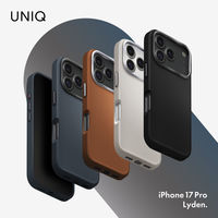 iPhone 17 Pro UNIQ 耐衝撃 Magsafe対応 スリムPUレザーケース  クレイ（直送品）