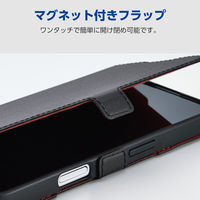 iPhone17 ケース レザー 手帳型 マグネット 衝撃吸収 MAGKEEP ブラック PM-A25APLFMGBK エレコム 1個（直送品）