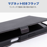 iPhone17 ケース 手帳型 マグネット フラップ 衝撃吸収 スタンド機能付 ブラック PM-A25APLFUSBK エレコム 1個（直送品）