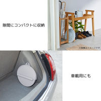 おりたためるバケツ8L 蓋付き グレー 1セット（1個×2） 伊勢藤