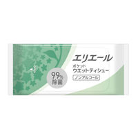 ウェットティッシュ エリエール ポケットウエットティシュー 除菌ノンアルコールタイプ 携帯用 1セット（1パック(7枚×6個入)×3）大王製紙