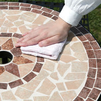 不二貿易 モザイクテーブル 幅610×奥行610×高さ695mm 星柄 10655 1台（直送品）