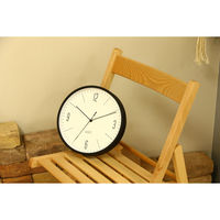 不二貿易 掛時計 ホーン 幅255×奥行43×高さ255mm ブラック 26331 1個（直送品）