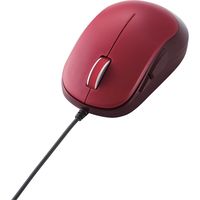 マウス 有線 5ボタン ブルーLED 左右対称 両利き対応 EPRIM レッド M-Y9UBRD エレコム 1個