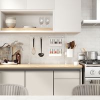 umbra（アンブラ） エニウェア キッチン テンション オーガナイザー ロング ホワイト 21013932660 １個（直送品）