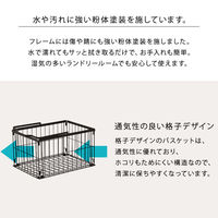【軒先渡し】萩原 ランドリーラック 2段 幅280×奥行500×高さ1045mm オリーブグリーン KR-3676GR 1台（直送品）