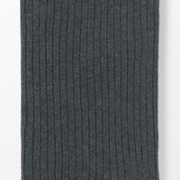無印良品 レディース 婦人 足なり直角 かかとに合う リブ編みタイツ 婦人Ｌ チャコールグレー 良品計画